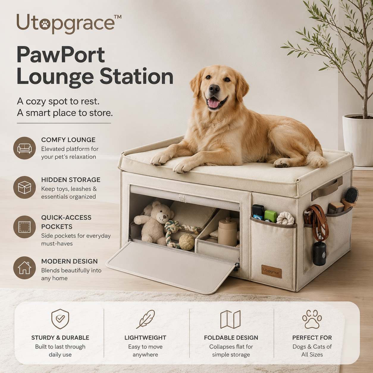 Utopgrace™ PawPort Lounge Station