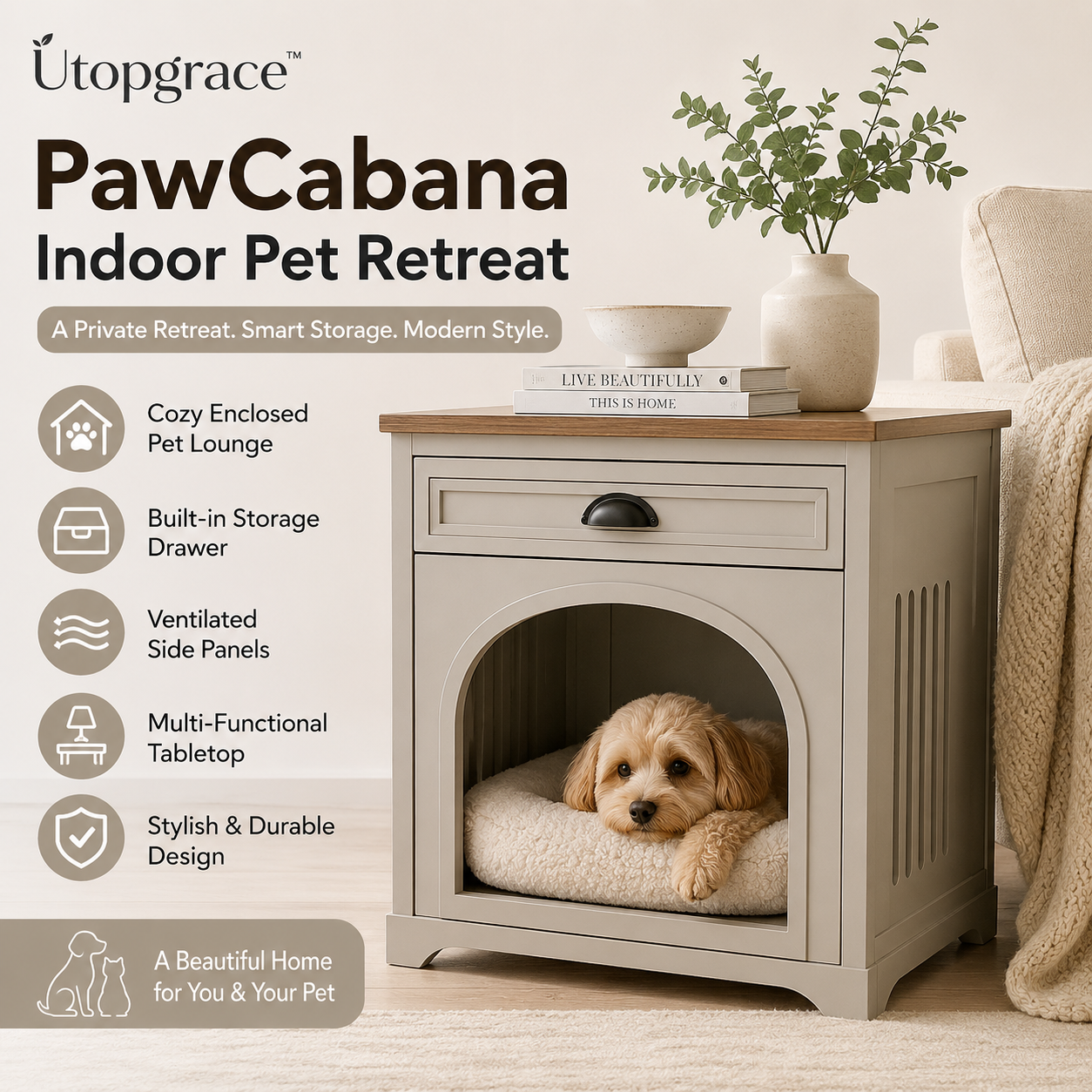 Utopgrace™ PawCabana Indoor Pet Retreat